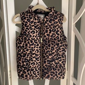 Gymboree puffer vest cheetah print